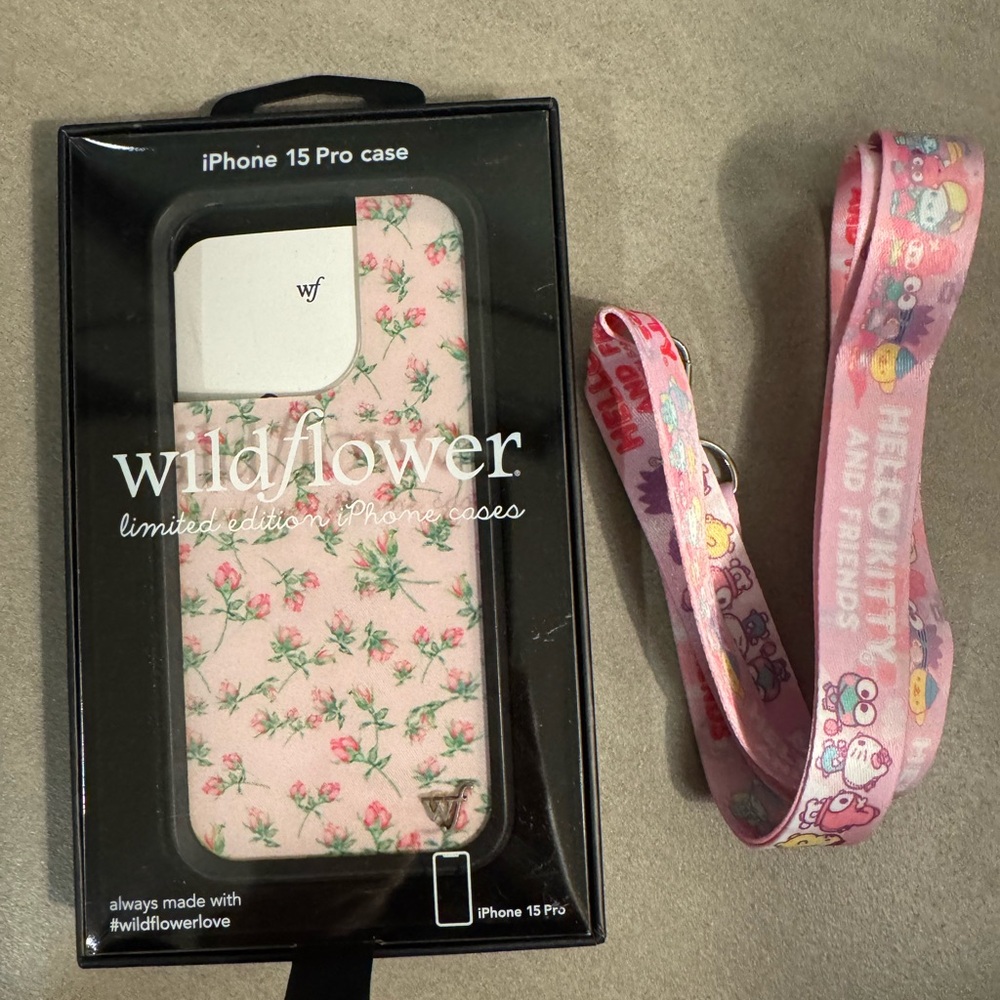 Wildflowers Pink Floral iPhone 15 Pro Case